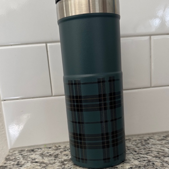 Stanley Teal and Black Plaid Travel Mug - Picture 2 of 3